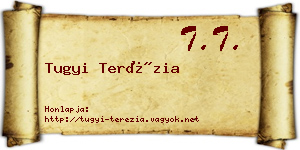 Tugyi Terézia névjegykártya